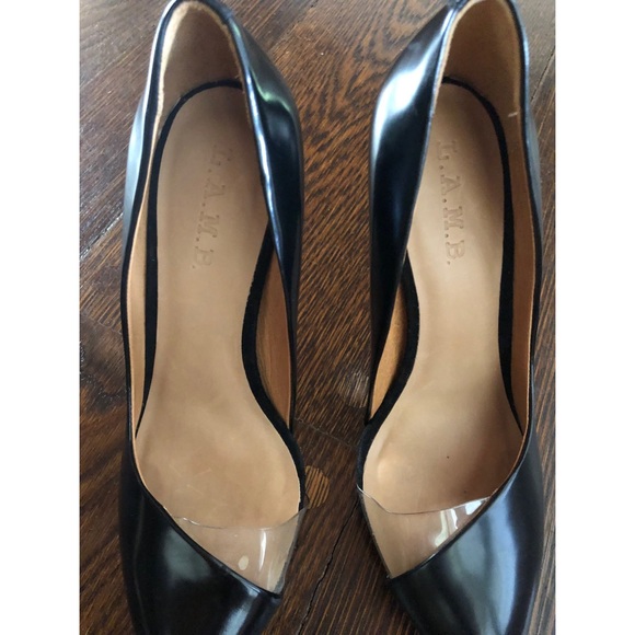L.A.M.B. Pointed Toe Leather Pump Heel - Picture 4 of 8